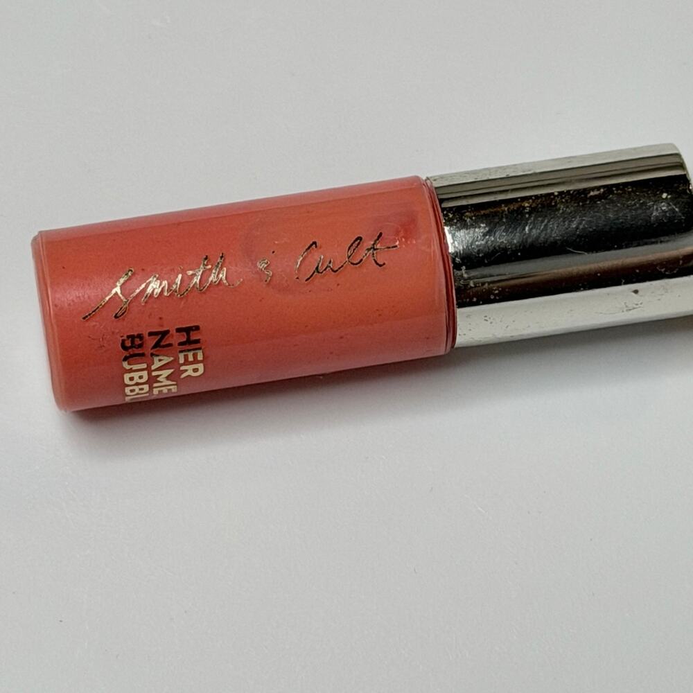 Smith & Cult The Shining Lip Gloss Her Name Bubbles Coral Pink Travel .08 oz New